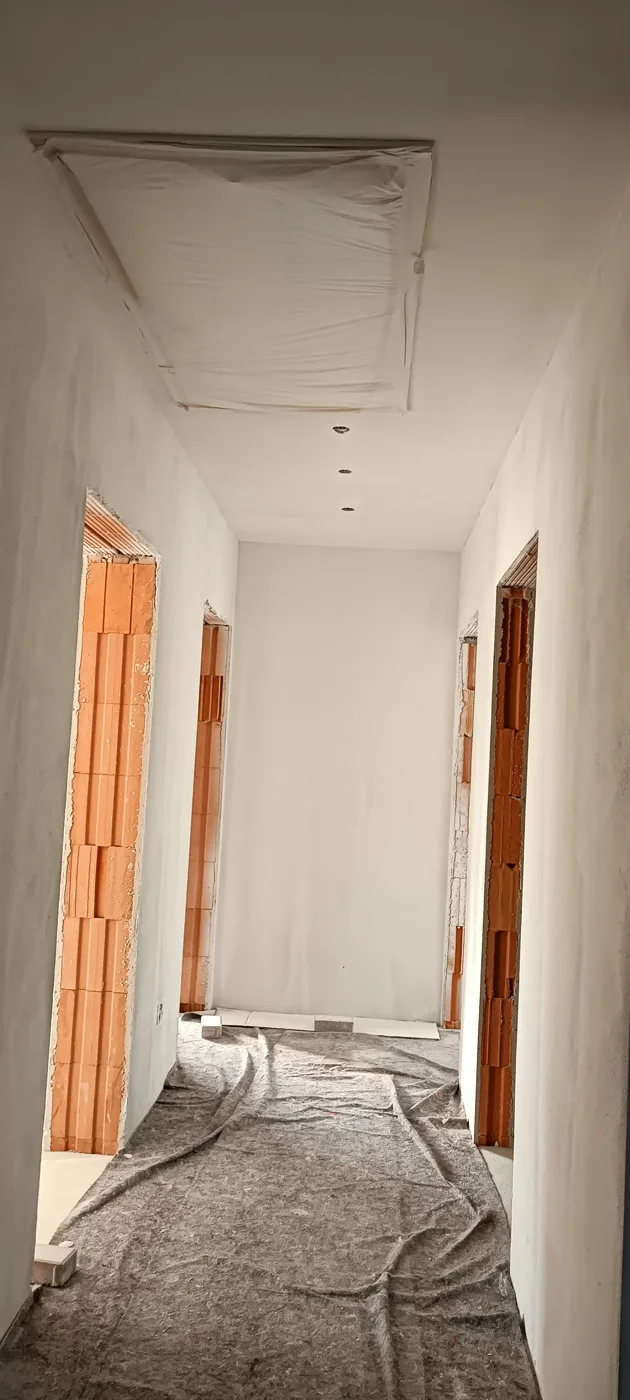 Smooth ceiling in a new build painted white (9) – A&G Premium Service, Salzburg