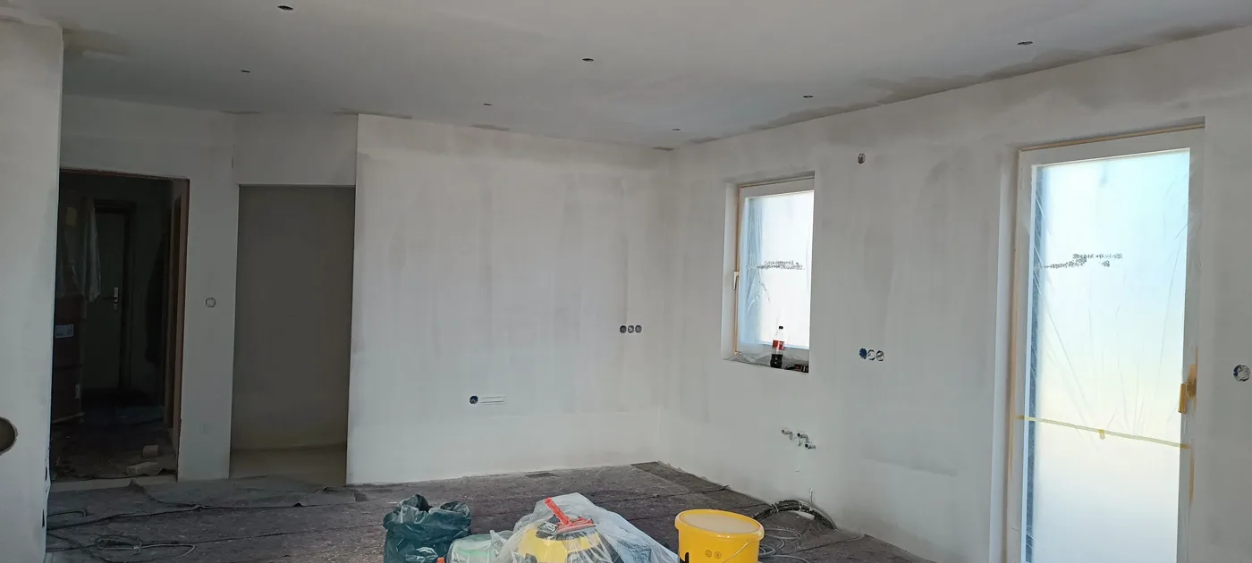Smooth ceiling in a new build painted white (15) – A&G Premium Service, Salzburg